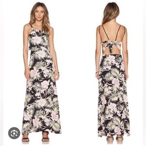 For Love & Lemons Resort Palm Floral Maxi Dress XS
